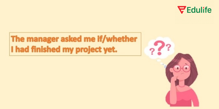 Ví dụ về cách dùng cấu trúc asked